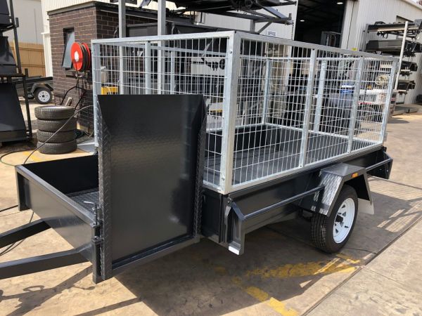 6×4 Heavy Duty Gardening Trailer, Open Mower Box
