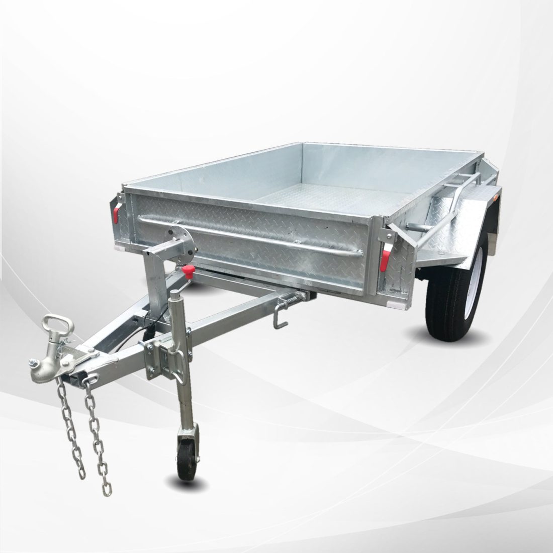 7×4 Heavy Duty Galvanised Manual Tipper Trailer